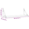 Vegghyller 2 stk Sonoma eik 80x25x25,5 cm konstruert tre