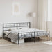 Sengeramme i metall uten madrass med fotgavl svart 180x200 cm vidaXL