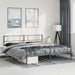 Sengeramme i metall med hode- og fotgavl svart 193x203 cm