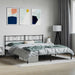 Sengeramme i metall med sengegavl svart 180x200 cm vidaXL