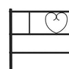 Sengeramme i metall med hode- og fotgavl svart 90x200 cm