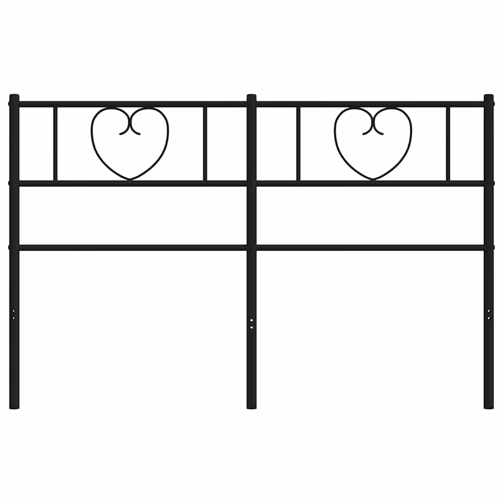 Utskiftbar sengegavl i metall svart 120 cm vidaXL