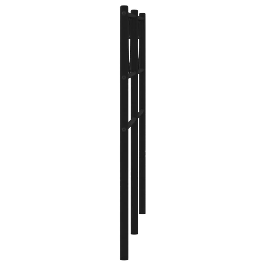 Utskiftbar sengegavl i metall svart 140 cm vidaXL