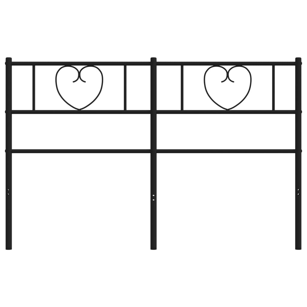 Utskiftbar sengegavl i metall svart 160 cm vidaXL