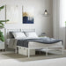 Sengeramme i metall med hodegavl hvit 140x190 cm vidaXL