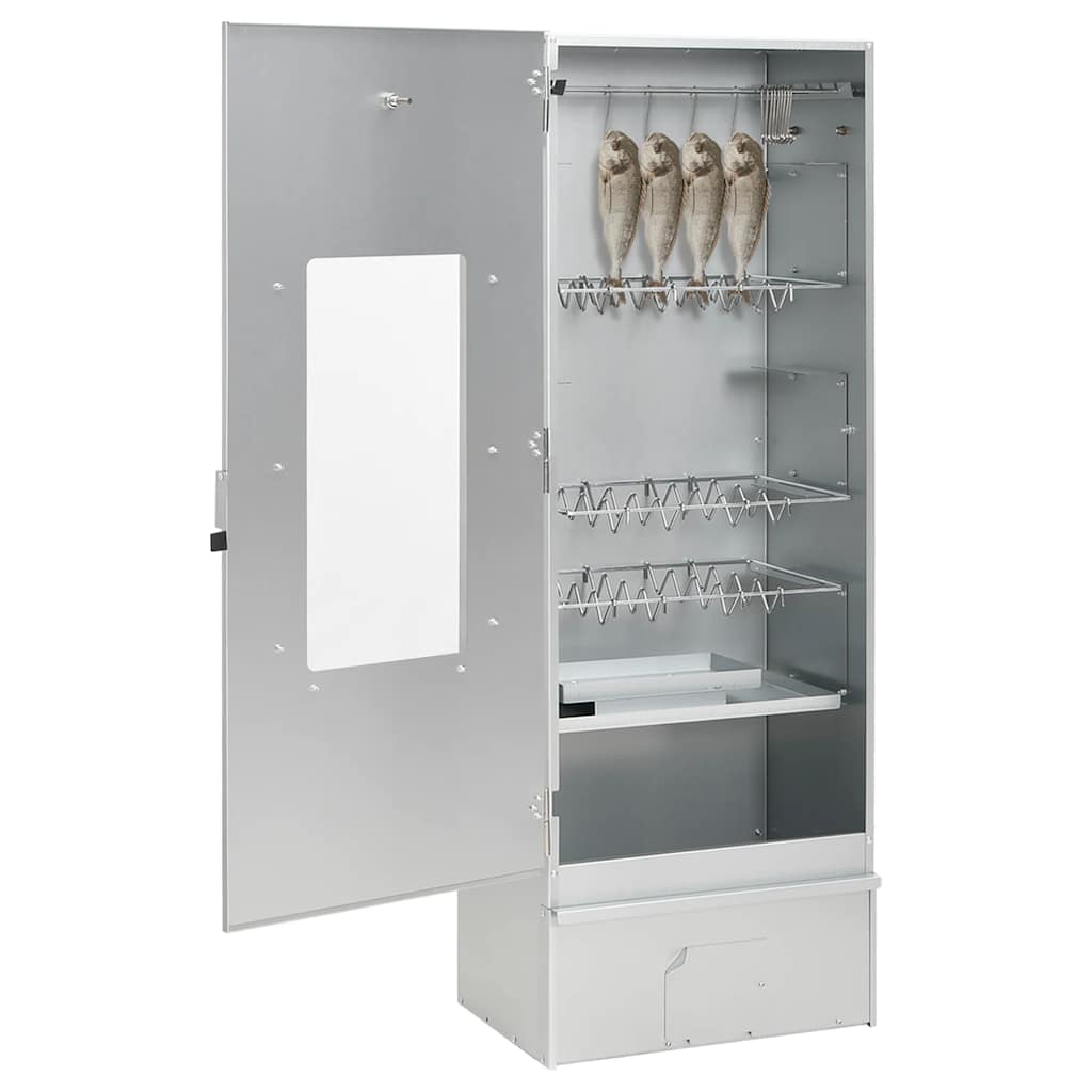 Ovnsrøyker med kaldrøykgenerator galvanisert stål vidaXL