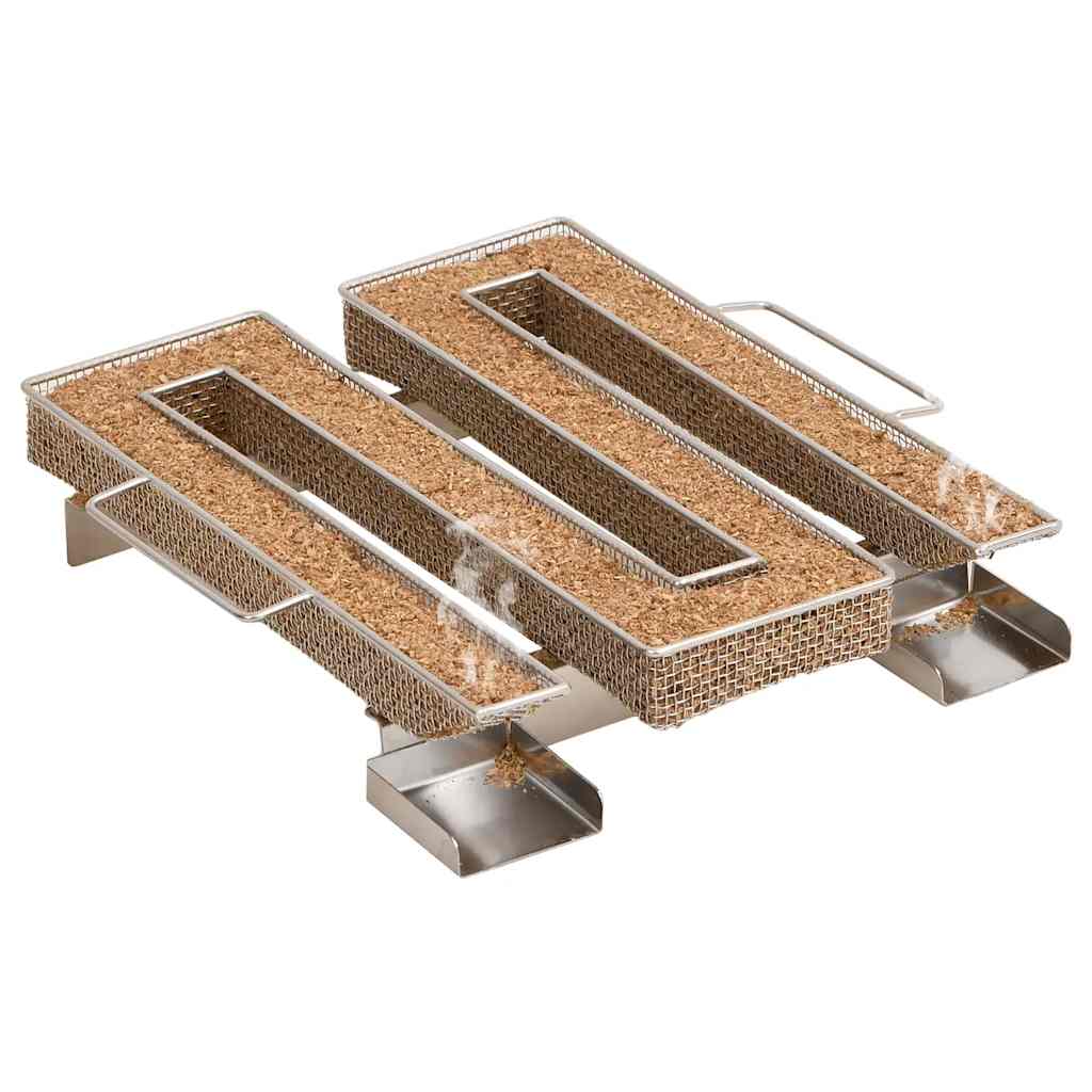 Ovnsrøyker med kaldrøykgenerator galvanisert stål vidaXL