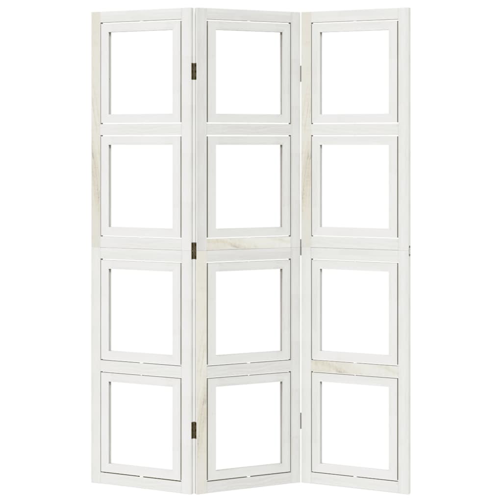 Romdeler 3 paneler hvit heltre keisertre