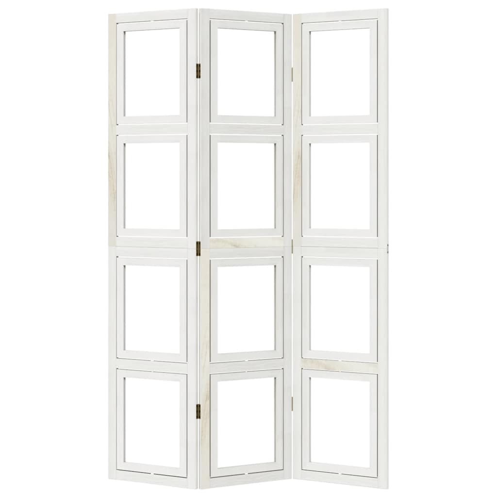 Romdeler 3 paneler hvit heltre keisertre