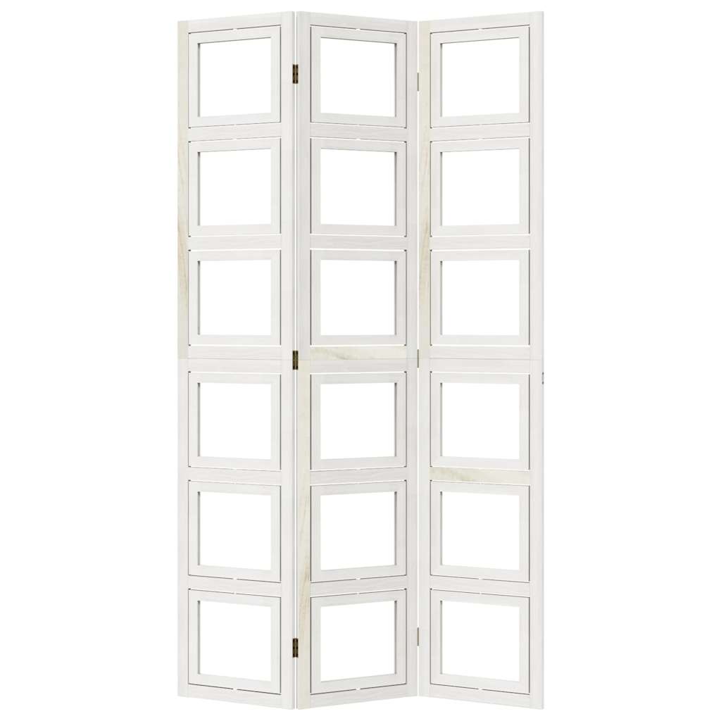 Romdeler 3 paneler hvit heltre keisertre