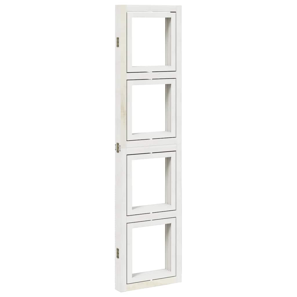 Romdeler 4 paneler hvit heltre keisertre