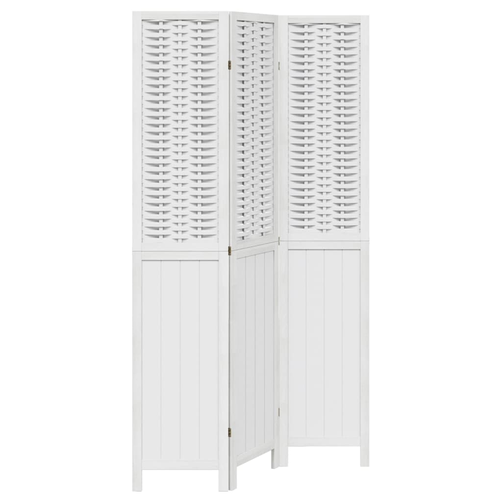 Romdeler 3 paneler hvit heltre keisertre