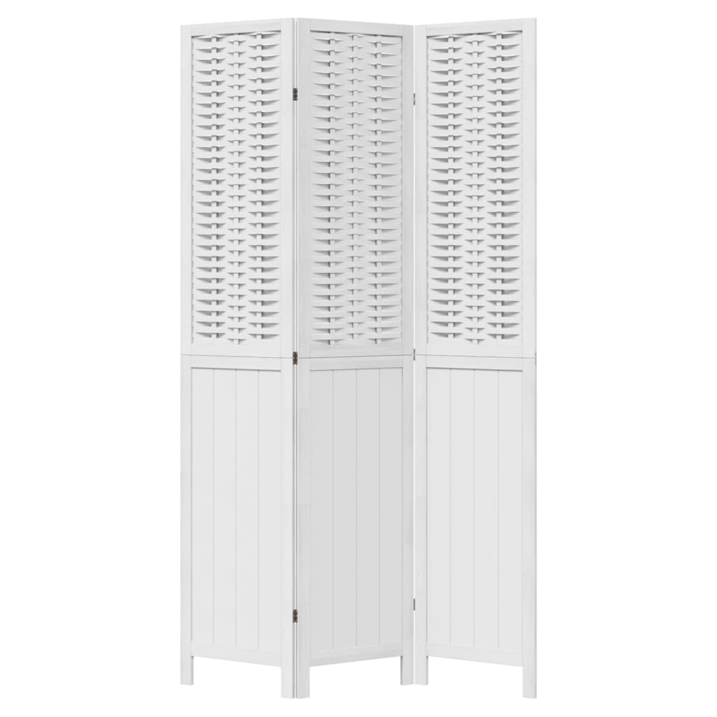 Romdeler 3 paneler hvit heltre keisertre