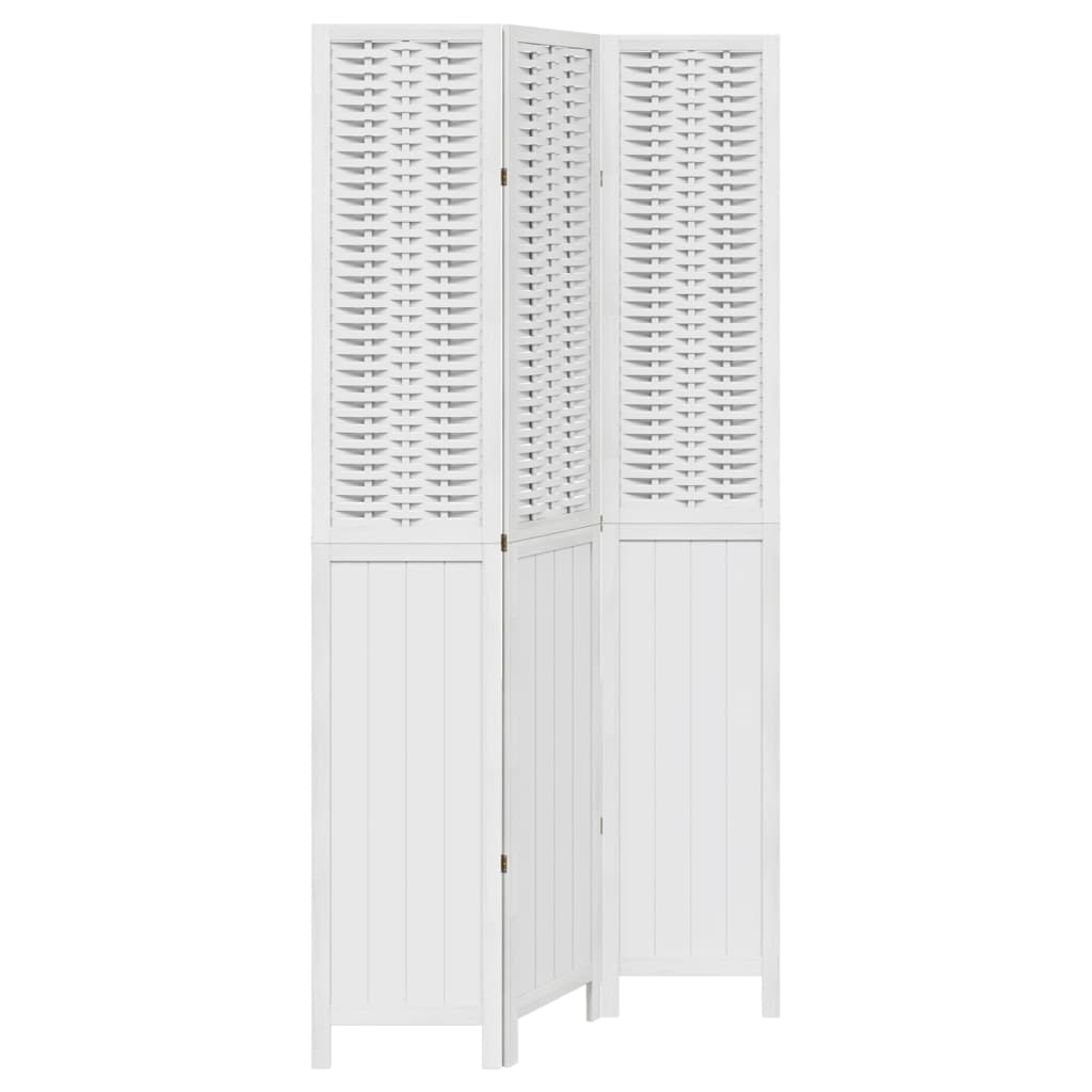 Romdeler 3 paneler hvit heltre keisertre