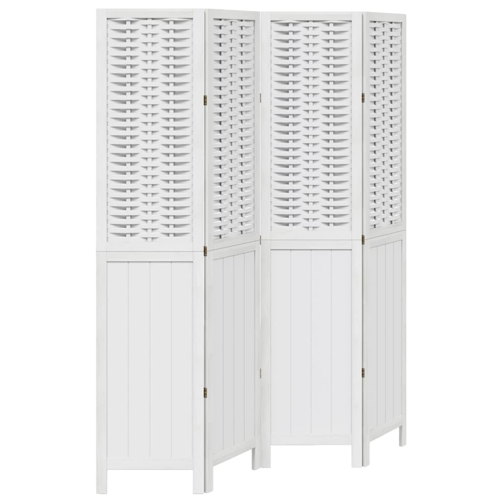 Romdeler 4 paneler hvit heltre keisertre