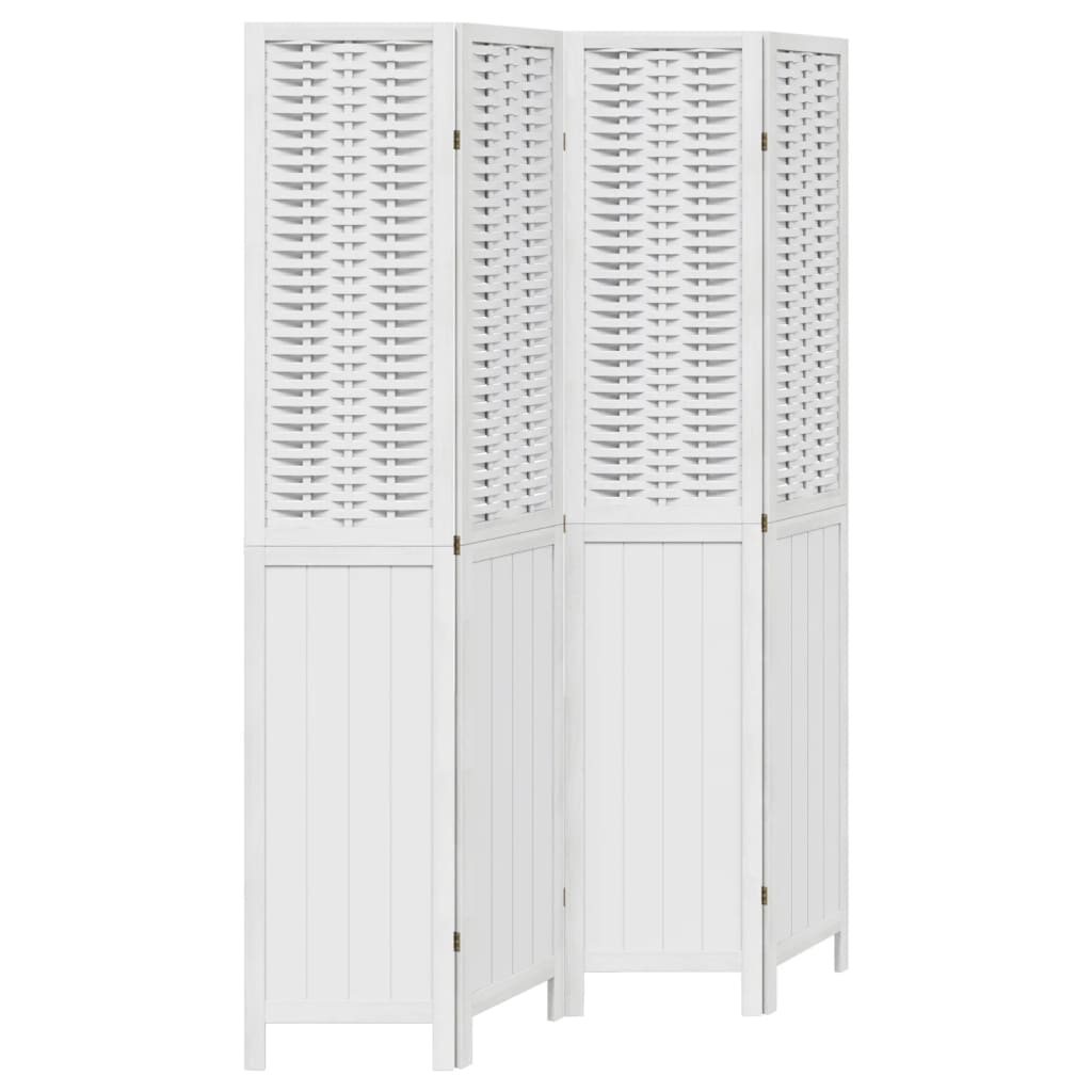 Romdeler 4 paneler hvit heltre keisertre