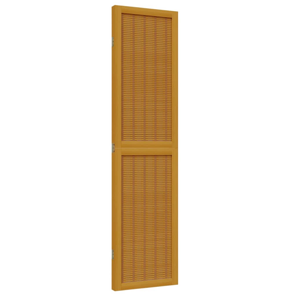 Romdeler 3 paneler brun heltre keisertre