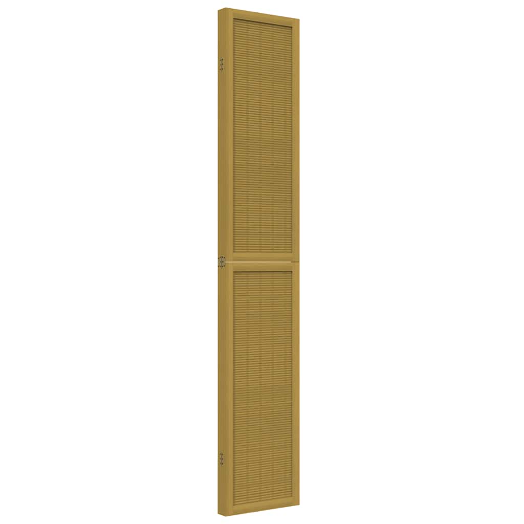 Romdeler 4 paneler brun heltre keisertre vidaXL