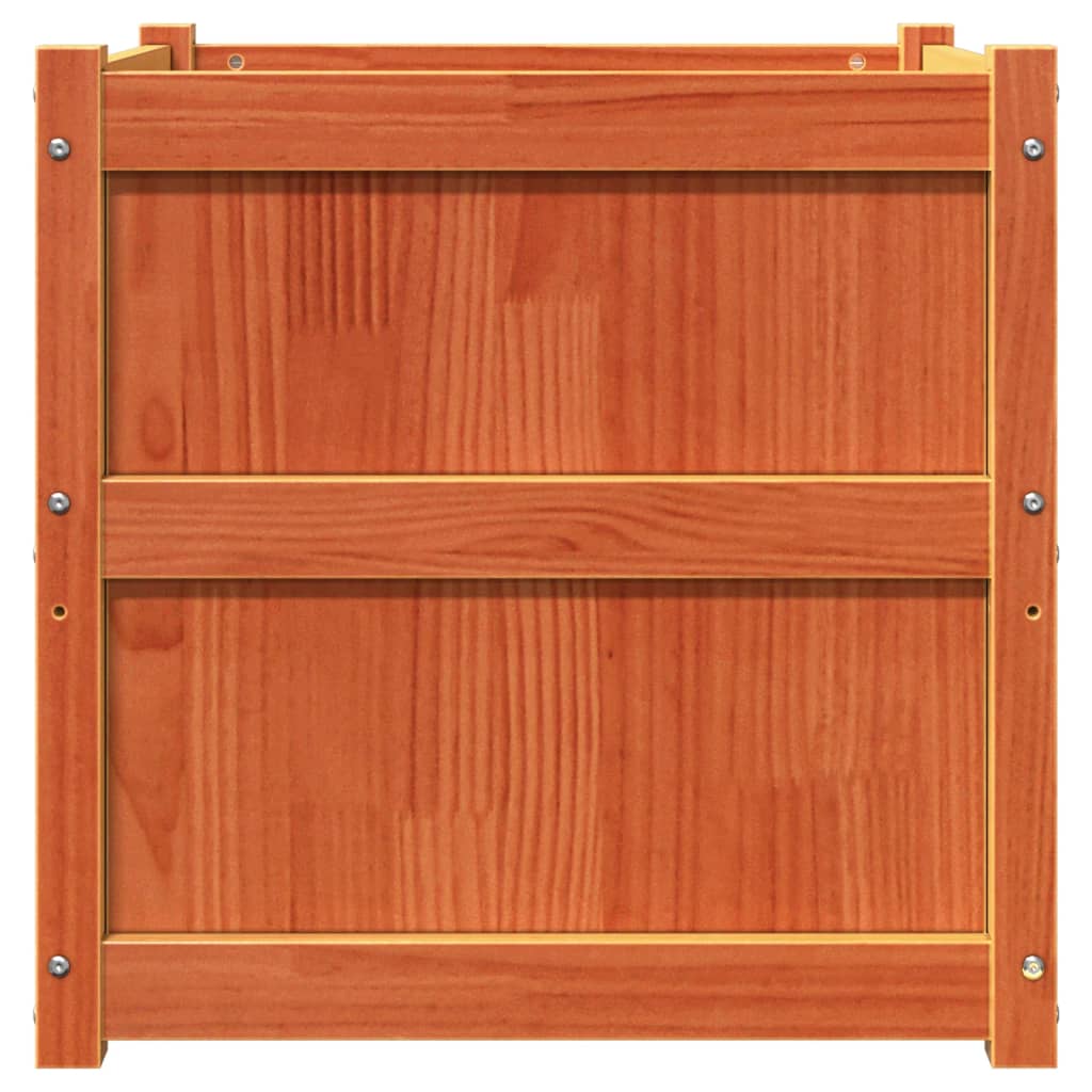 Hageplantekasse voksbrun 60x60x60 cm heltre furu