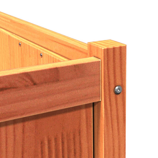 Hageplantekasse voksbrun 70x70x70 cm heltre furu
