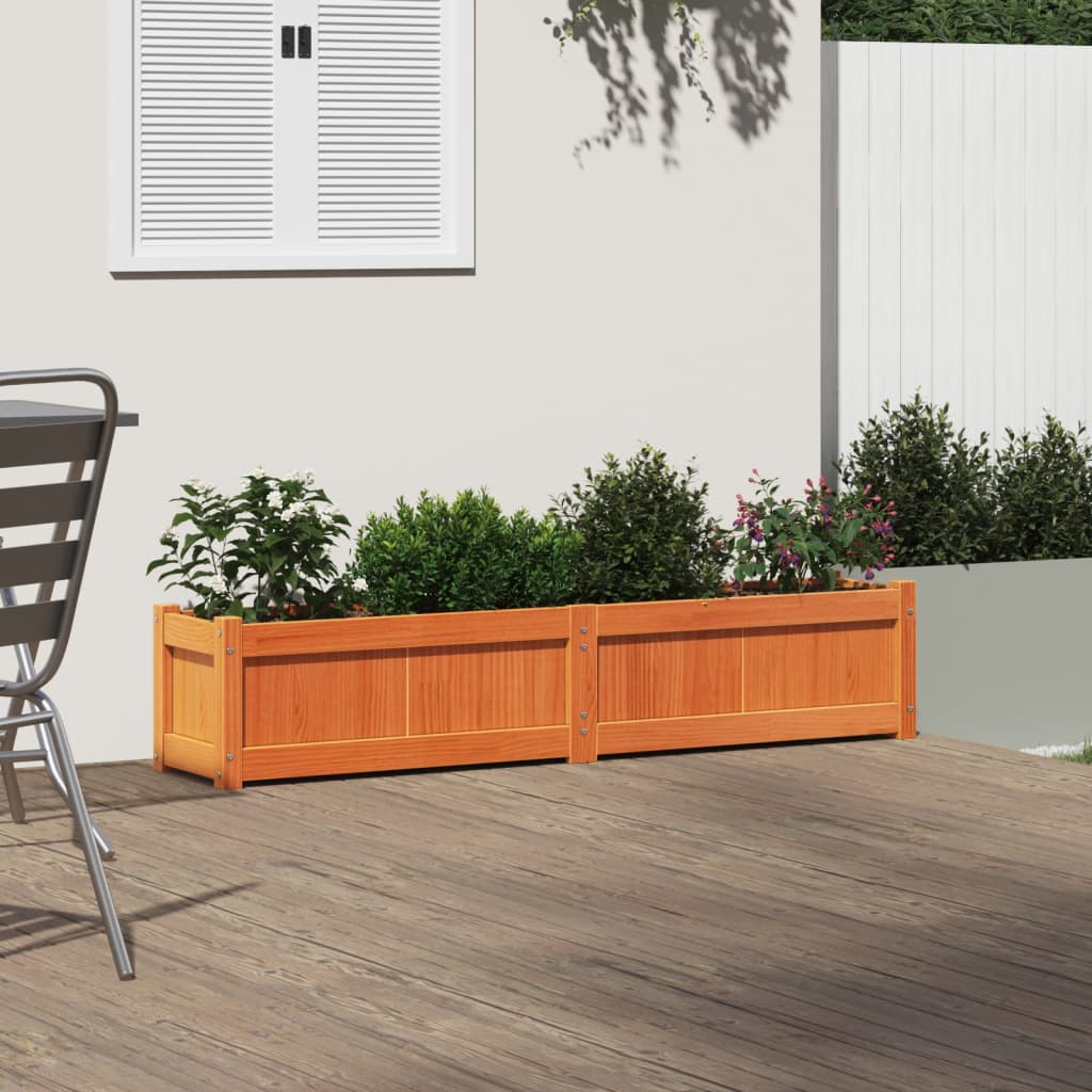 Hageplantekasse voksbrun 150x31x31 cm heltre furu