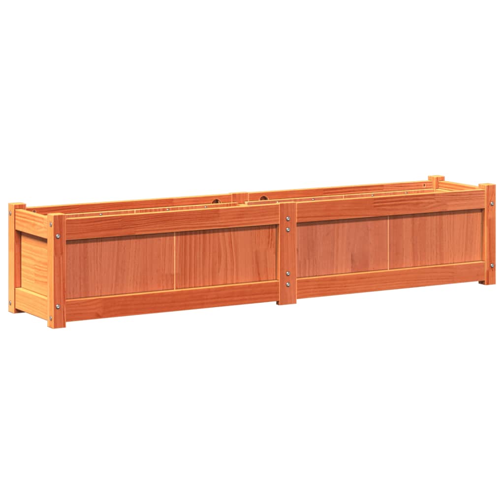 Plantekasser 2 stk brun heltre furu
