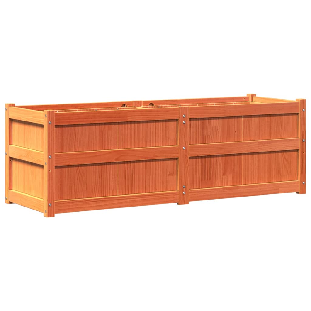 Hageplantekasse voksbrun 150x50x50 cm heltre furu