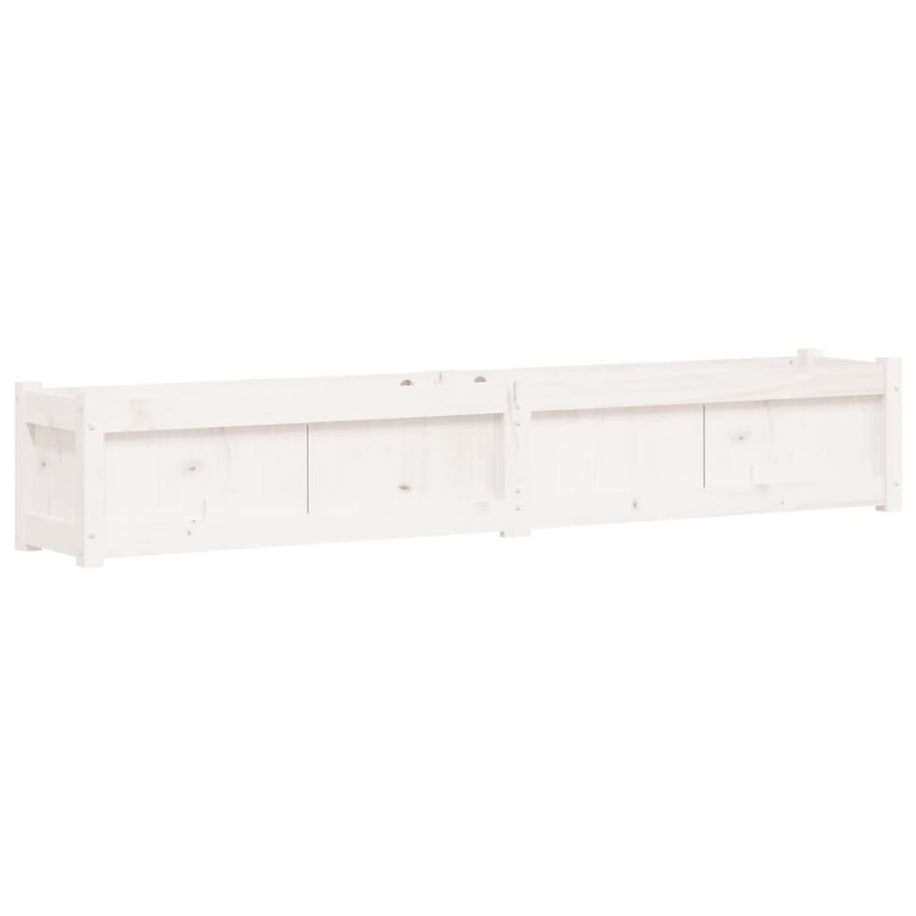 Hageplantekasse hvit 180x31x31 cm heltre furu