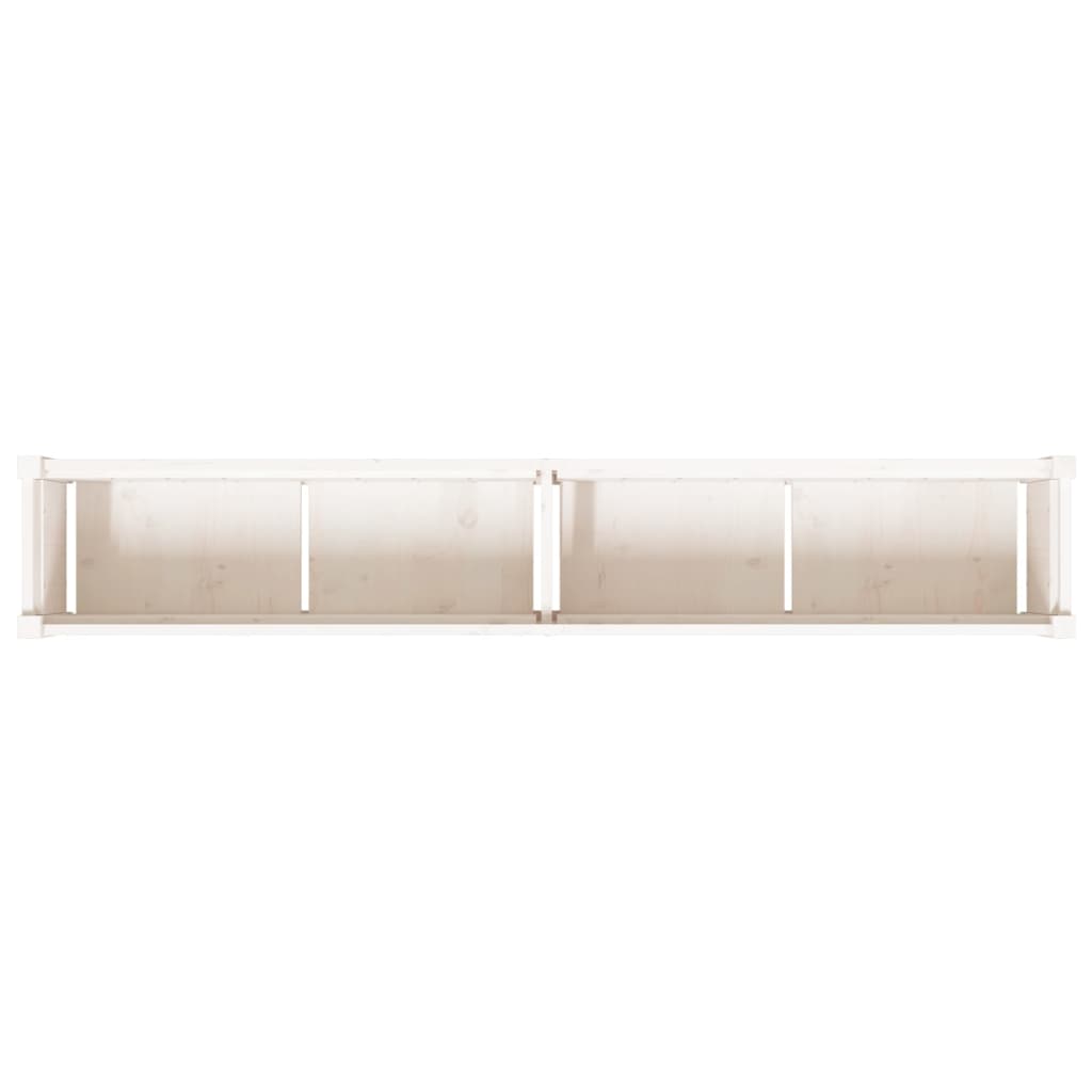 Hageplantekasse hvit 180x31x31 cm heltre furu