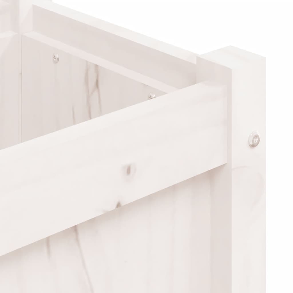 Hageplantekasse hvit 180x31x31 cm heltre furu