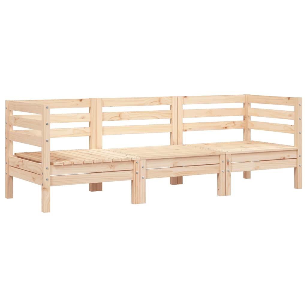 Hagesofa 3-seters heltre furu