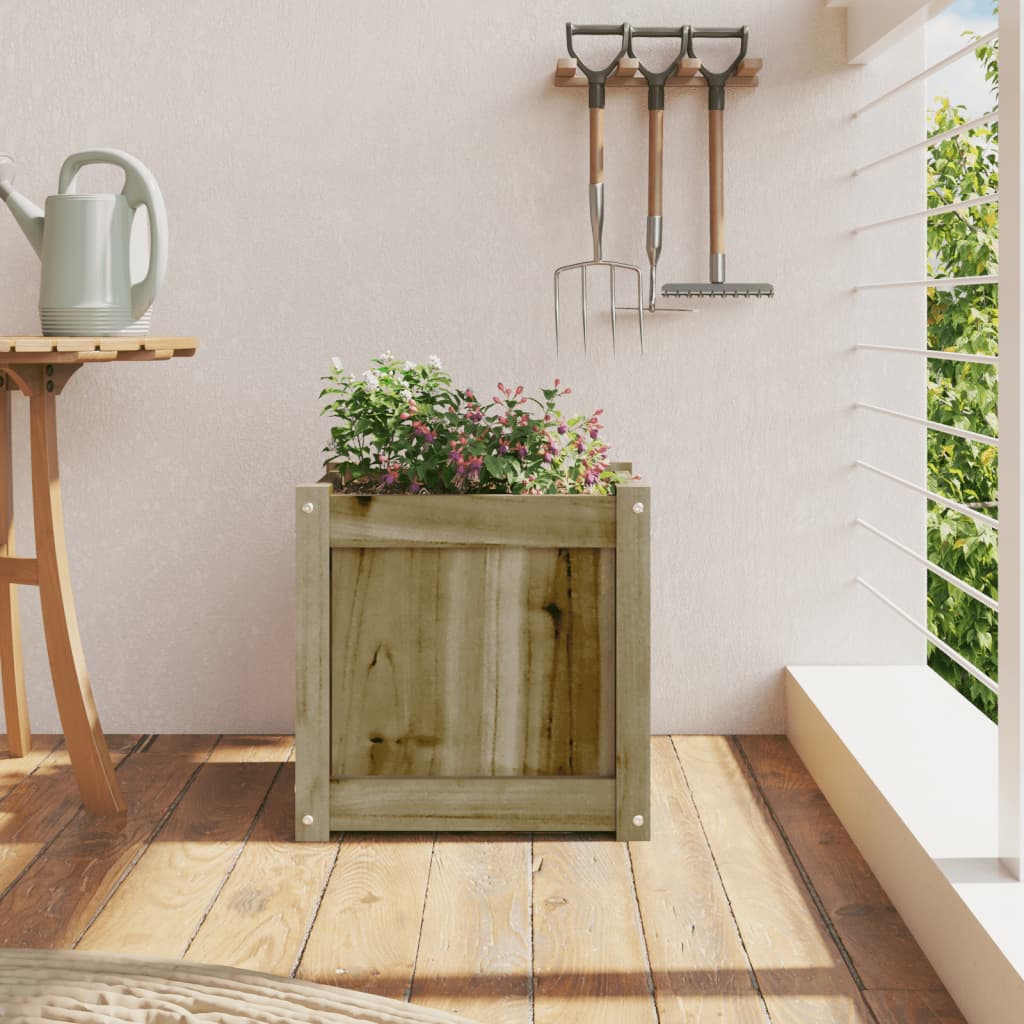 Blomsterkasse 40x40x40 cm impregnert furu