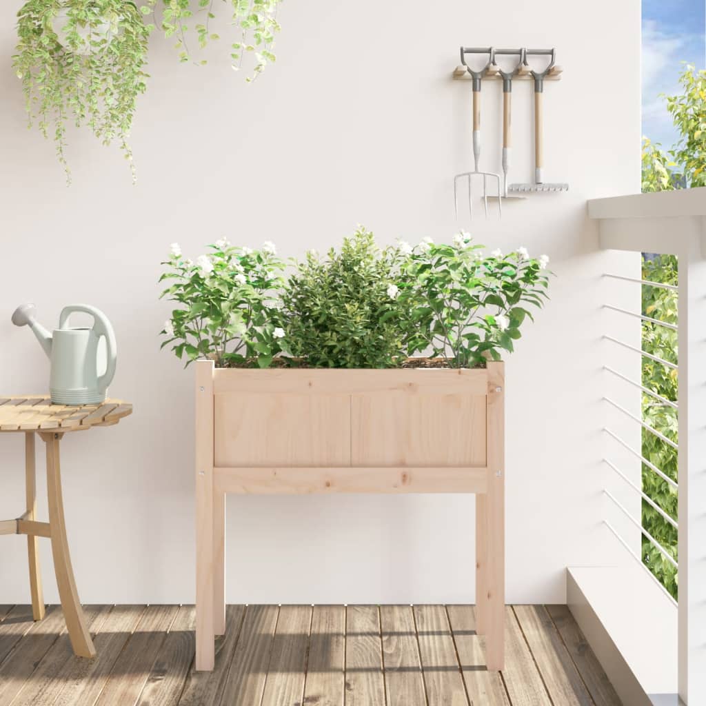 Hageplantekasse med ben 70x31x70 cm heltre furu