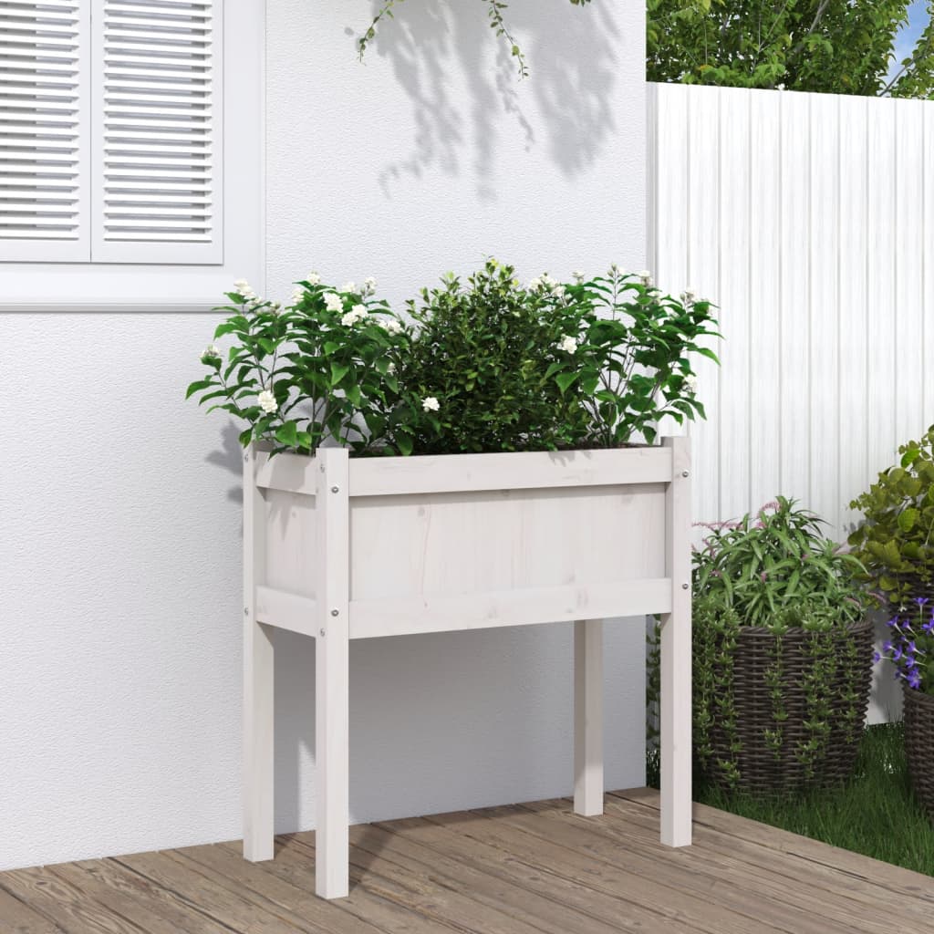 Plantekasse med ben 70x31x70 cm heltre furu vidaXL