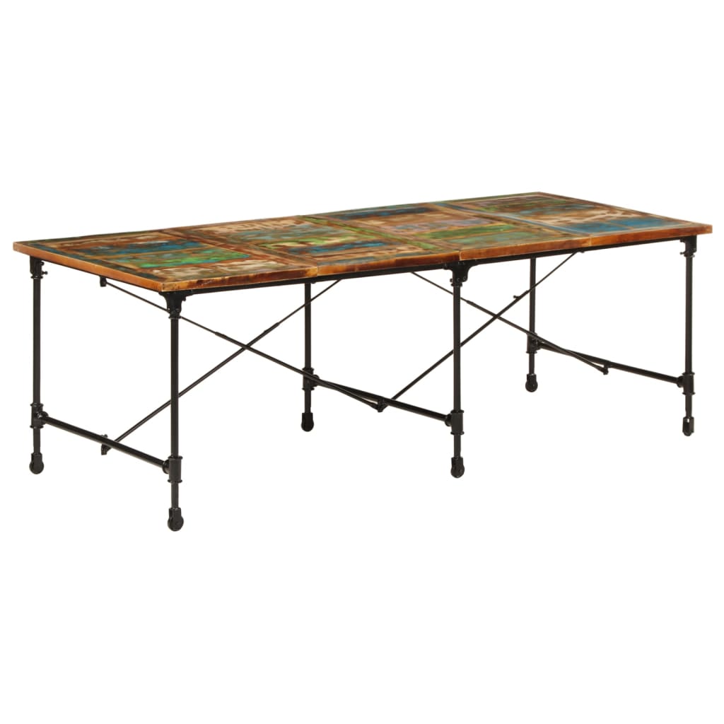 Spisebord 220x90x77 cm gjenvunnet heltre