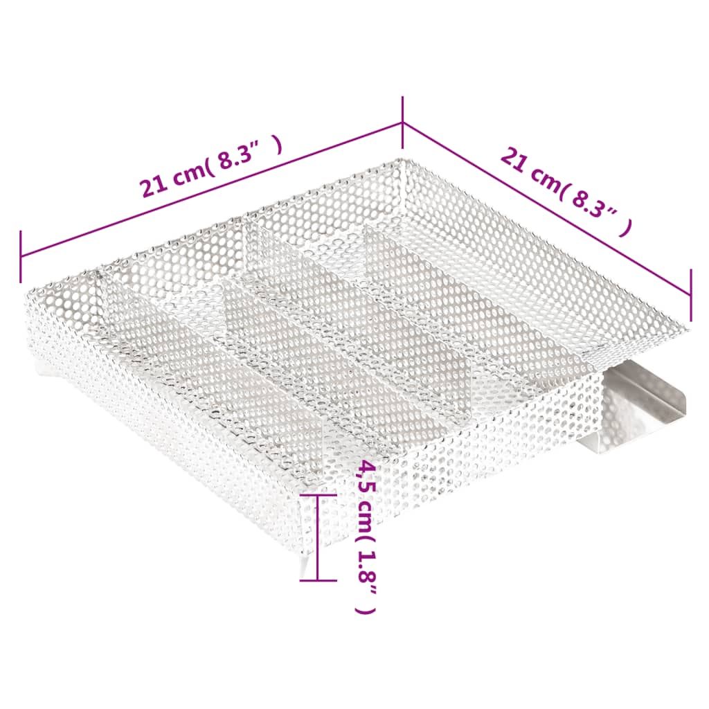 Kaldrøykgenerator 5 rom 21 cm rustfritt stål