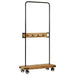 Klesstativ med hjul 90x35x190 cm heltre mango og jern