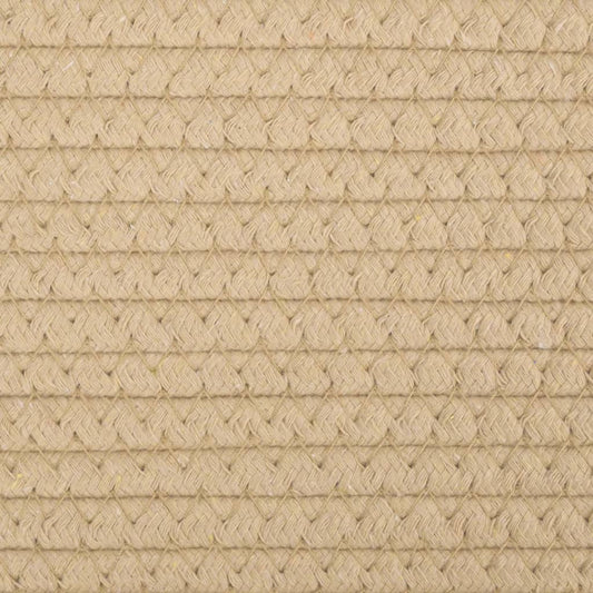 Oppbevaringskurver 2 stk beige og hvit Ø24x18 cm bomull