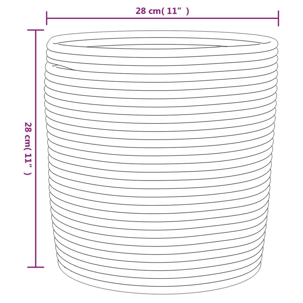 Oppbevaringskurver 2 stk brun og hvit Ø28x28 cm bomull