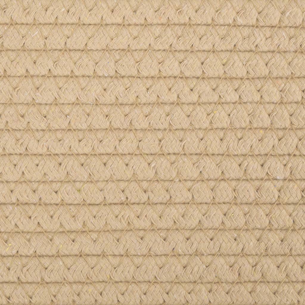 Oppbevaringskurv med lokk svart og beige Ø37x50 cm Bomull