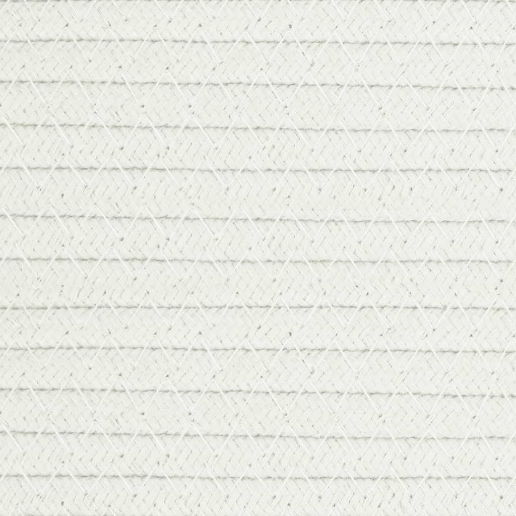 Oppbevaringskurv beige og hvit Ø38x46 cm bomull