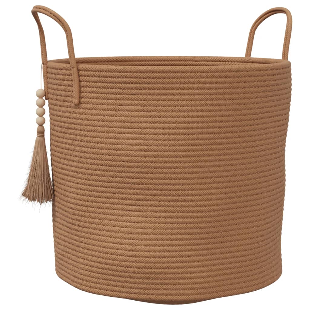 Oppbevaringskurv brun Ø40x35 cm bomull