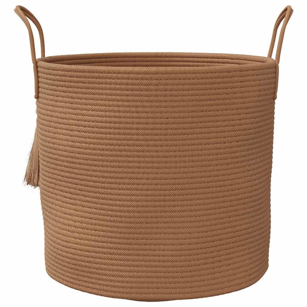 Oppbevaringskurv brun Ø40x35 cm bomull