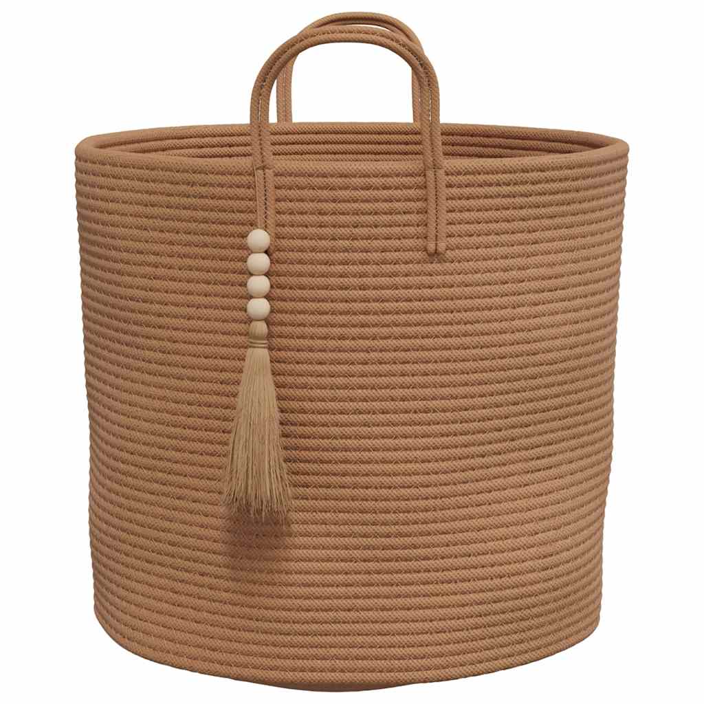 Oppbevaringskurv brun Ø40x35 cm bomull