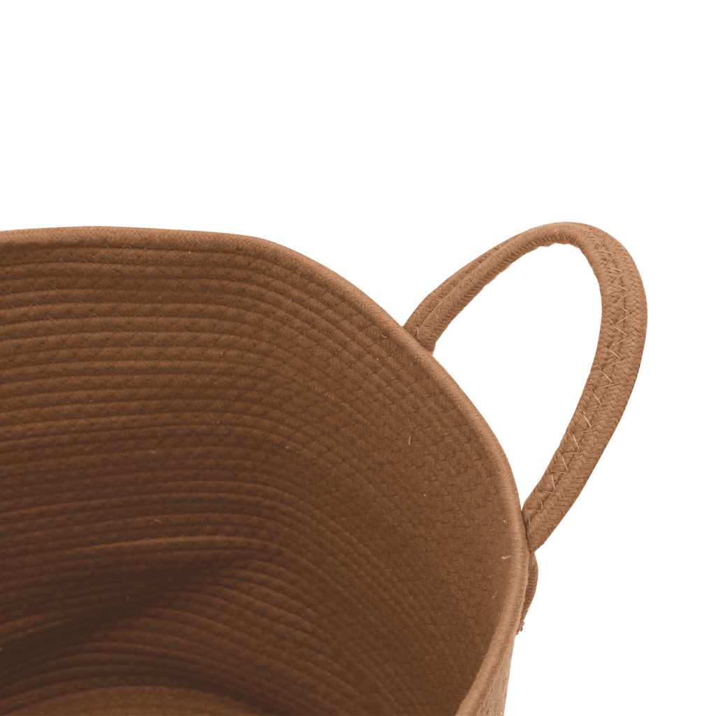 Oppbevaringskurv brun Ø40x35 cm bomull