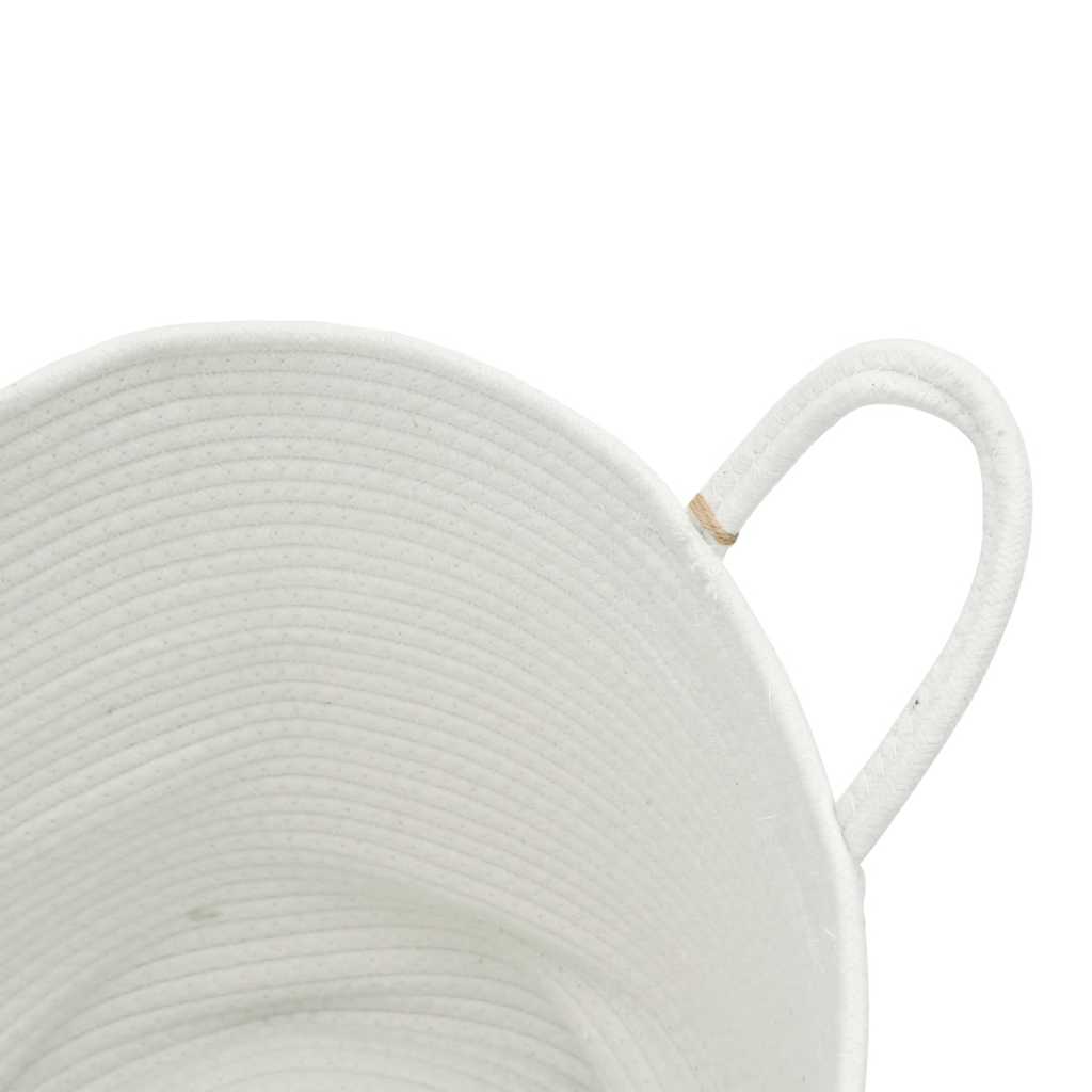 Oppbevaringskurv hvit Ø40x35 cm bomull