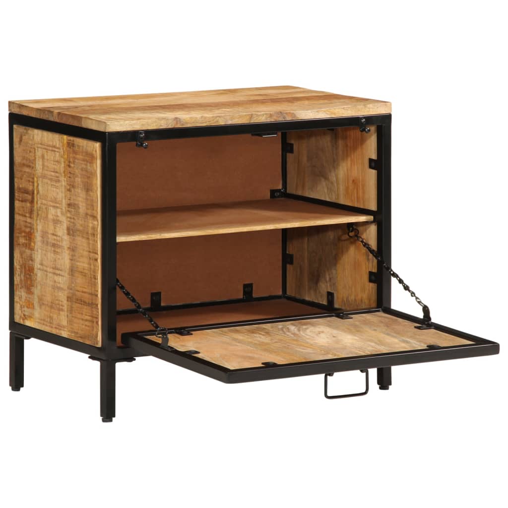 Skoskap 60x35x53 cm grovt heltre mangotre