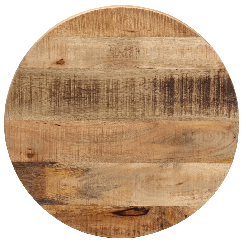 Bordplate Ø 50x3,8 cm rund grovt heltre mango