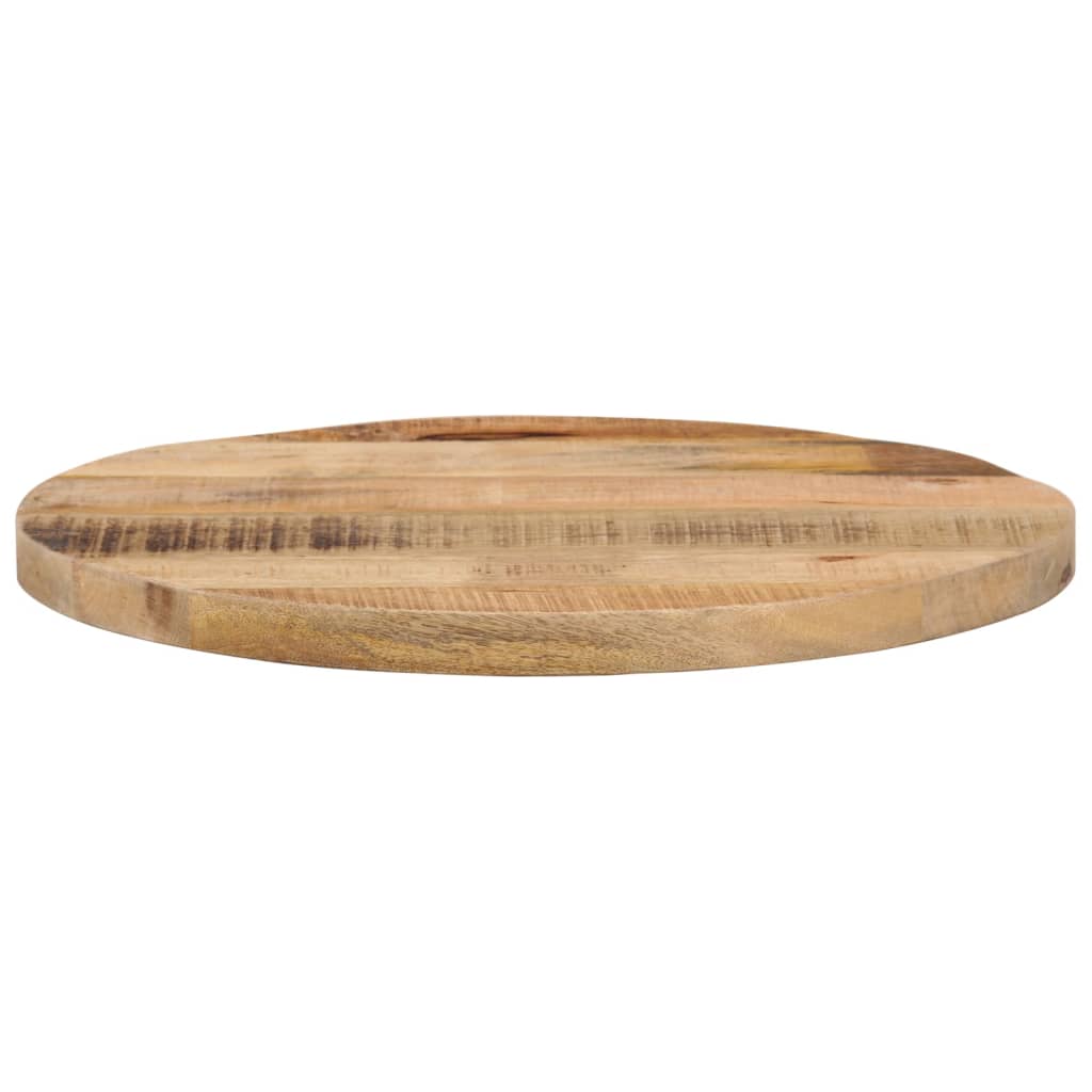 Bordplate Ø 50x3,8 cm rund grovt heltre mango
