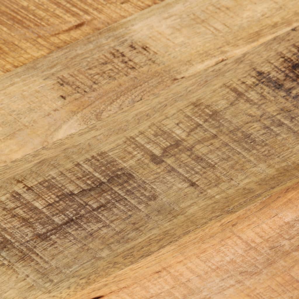 Bordplate Ø 50x3,8 cm rund grovt heltre mango